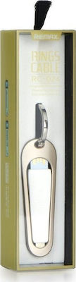 Remax Rings RC-024i Schlüsselanhänger USB-A zu Lightning Kabel Weiß 0.7m (14340)