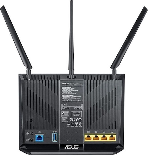 Asus DSL-AC68U Ασύρματο VDSL2 Modem Router Wi‑Fi 5 με 4 Θύρες Gigabit