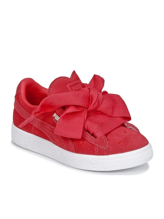 Puma Παιδικό Sneaker Suede Heart Valentine Κόκκινο