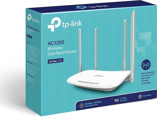 TP-LINK Archer C50 v3 Wireless Router Wi‑Fi 5 with 4 Ports