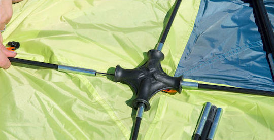 Coleman FastPitch Hub Drake 2 Camping Tent Tunnel Green with Double Cloth for 2 People 210x140x110cm