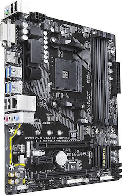 Gigabyte AB350M-DS3H (rev. 1.x) Placă de bază Micro ATX cu AMD AM4 Socket