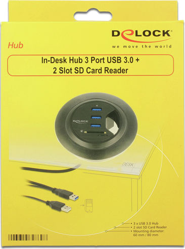 DeLock Hub 2 Θυρών USB 3.0 με σύνδεση USB-A