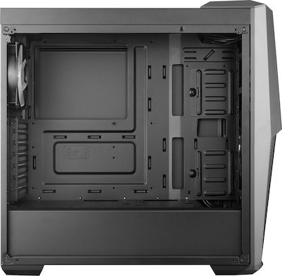 CoolerMaster MasterBox MB500 Gaming Midi Tower Κουτί Υπολογιστή με Πλαϊνό Παράθυρο και RGB Φωτισμό Μαύρο