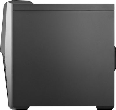 CoolerMaster MasterBox MB500 Gaming Midi Tower Κουτί Υπολογιστή με Πλαϊνό Παράθυρο και RGB Φωτισμό Μαύρο
