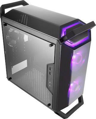 CoolerMaster MasterBox Q300P Gaming Mini Tower Κουτί Υπολογιστή με Πλαϊνό Παράθυρο και RGB Φωτισμό Μαύρο
