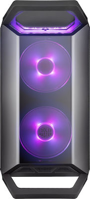 CoolerMaster MasterBox Q300P Gaming Mini Tower Κουτί Υπολογιστή με Πλαϊνό Παράθυρο και RGB Φωτισμό Μαύρο
