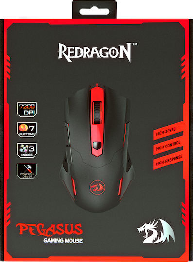 Redragon Pegasus Gaming Ποντίκι 7200 DPI Μαύρο