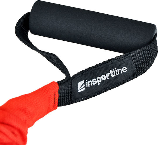 inSPORTline Resistance Band Morpo Heavy - 130cm Resistance Band Gymtube Hard with Handles Red 1.3m