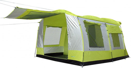 Campus Summer Camping Tent Green with Double Cloth for 7 People 400x330x220cm