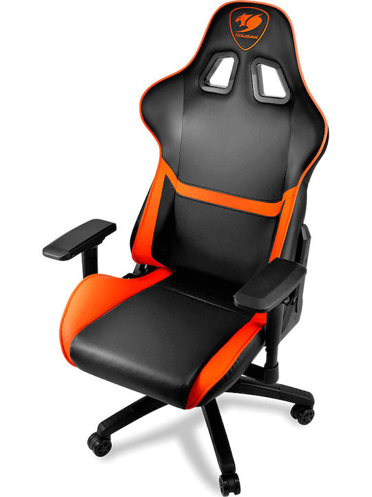 Armor Scaun Gaming Din piele ecologică cu Brațe Reglabile Portocaliu
