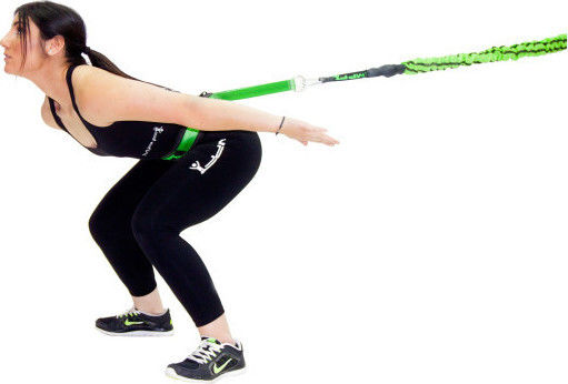 MPF Power Belt 1 Resistance Band Gymtube with Handles Green 2.5m