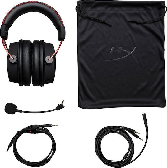 HyperX Cloud Alpha Over Ear Gaming Headset with Connection 3.5mm / 2x3.5mm Red