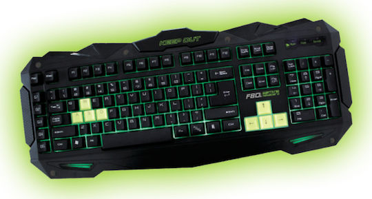 Keep Out F80 Gaming Keyboard with Illuminated Keys (English US)