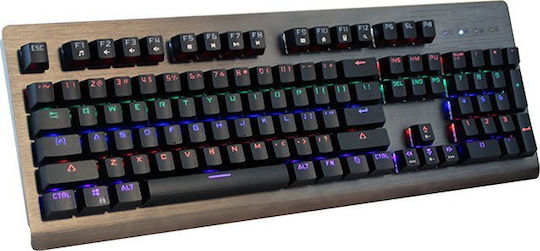 Media-Tech Cobra Pro Inferno Tastatură Mecanică de Gaming cu Comutatoare Cyan AX și Iluminare RGB Limba Tastaturii Engleză SUA Gri