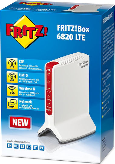AVM FRITZ!Box 6820 LTE v4 Wireless 4G Wi-Fi 4