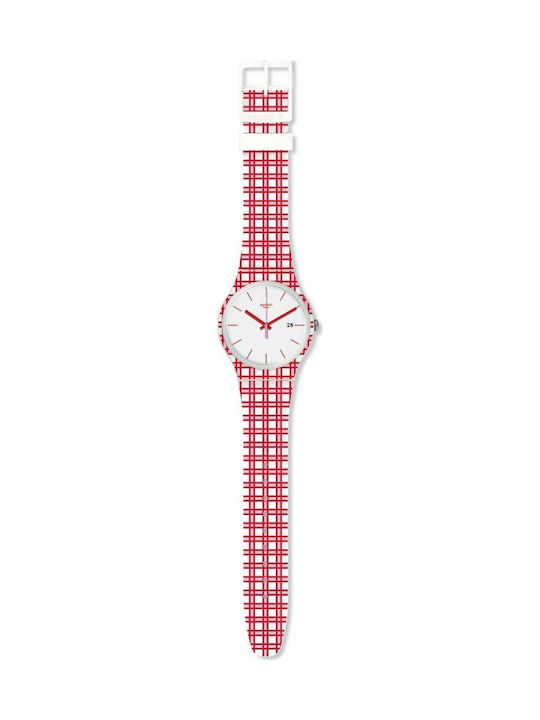 Swatch Riknik Ρολόι Μπαταρίας με Καουτσούκ Λουράκι Swatch Riknik Ρολόι Μπαταρίας με Καουτσούκ Λουράκι
