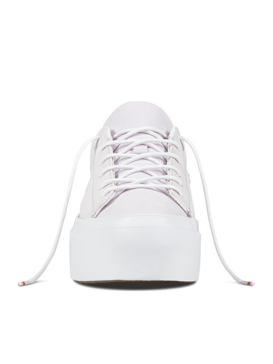 One Star Tri-Block Flatforms Sneakers Barely Grape / Rush Coral / White