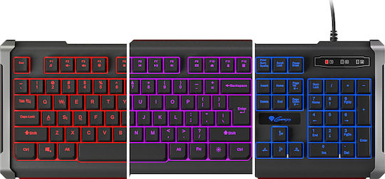 Genesis Rhod 400 Gaming Tastatur mit Beleuchteten Tasten Schwarz