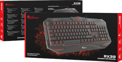 Genesis RX39 Gaming-Tastatur Volle Größe mit beleuchteten Tasten Schwarz