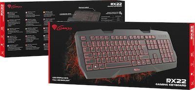 Genesis RX22 Gaming-Tastatur Volle Größe mit beleuchteten Tasten