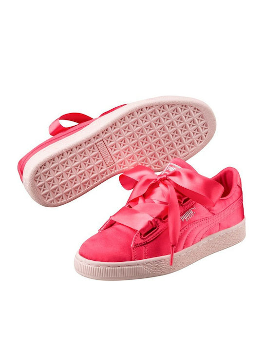 Puma Kids Sneakers Basket Heart Tween JR Pink