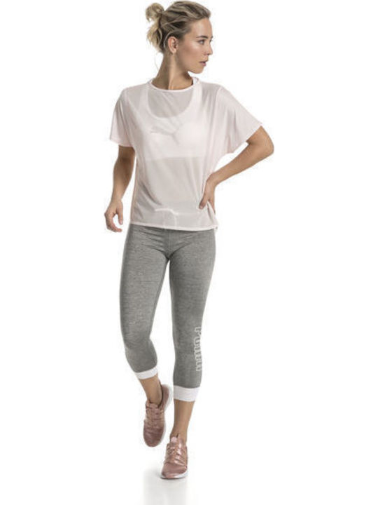 Explosive Heather 3/4 Women's Capri Training Legging Gray