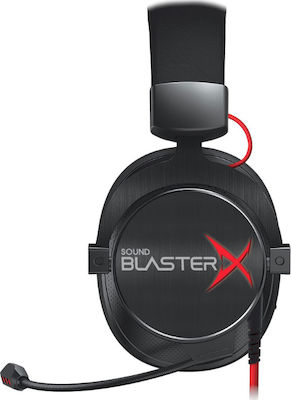 Creative Sound Blasterx H7 Tournament Over Ear Gaming Headset με σύνδεση 2x3.5mm / USB / 3.5mm