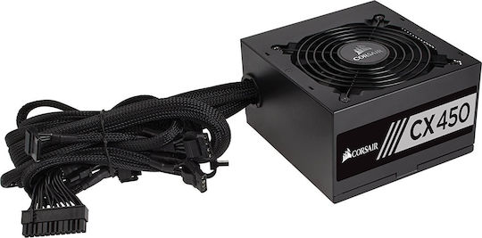 Corsair CX Series CX450 450W Μαύρο Τροφοδοτικό Υπολογιστή Full Wired 80 Plus Bronze