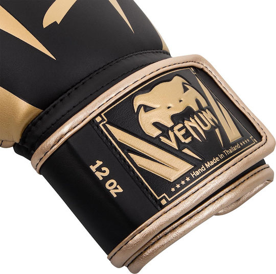 Venum Elite 1392 VENUM-1392 Boxing Gloves made of Synthetic Leather for Match Black/Gold