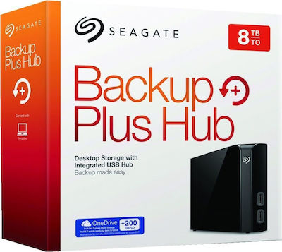 Backup Plus Hub Desktop USB-A 3.0 Εξωτερικός HDD 8TB 3.5" Μαύρο