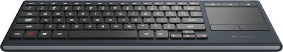 Logitech K830 Ασύρματο Πληκτρολόγιο με Touchpad Αγγλικό US