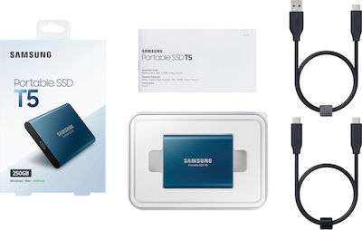 Samsung Portable SSD T5 USB 3.1 / USB-C 500GB 2.5" Earth Blue