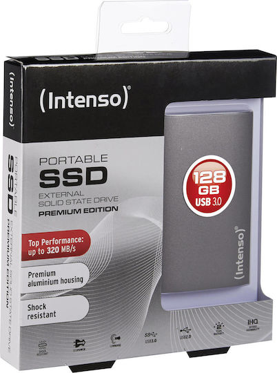 Intenso Premium Edition USB 3.0 Външен SSD 128ГБ 1.8" Въглени