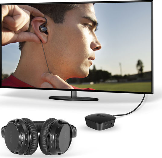 Mee Audio Connect Bluetooth Headphone System for TV Ασύρματα Bluetooth Over Ear Ακουστικά Μαύρα