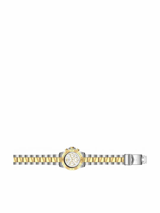 Invicta Speedway Herrenuhr 39.5mm Batterie mit Gold Metallarmband