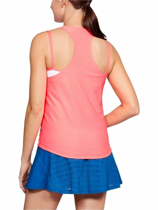 Under Armour Centre Court Tank Women's Cotton Blouse Sleeveless Orange