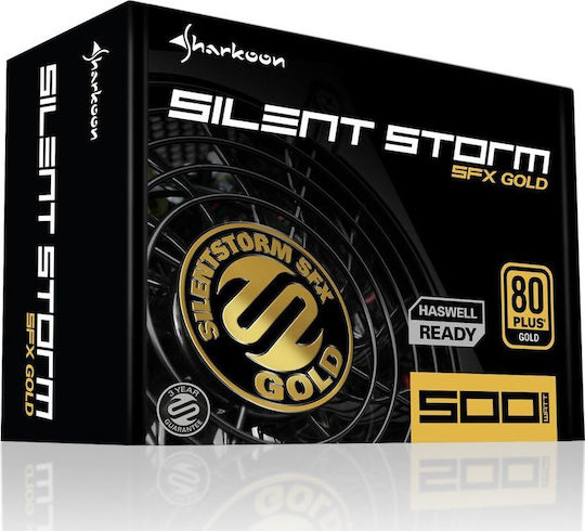Sharkoon SilentStorm SFX 500W Μαύρο Τροφοδοτικό Υπολογιστή Full Modular 80 Plus Gold