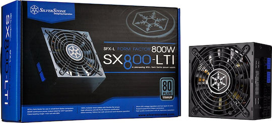Silverstone SFX SX800-LTI 800W Μαύρο Τροφοδοτικό Υπολογιστή Full Modular 80 Plus Titanium