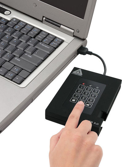 Apricorn Aegis Fortress USB 3.0 Външен HDD 1TB 2.5" Черен