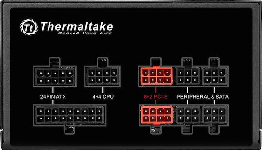 Thermaltake Toughpower Grand RGB 750W Μαύρο Τροφοδοτικό Υπολογιστή Full Modular 80 Plus Gold