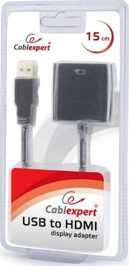 Cablexpert Μετατροπέας USB-A male σε HDMI female 1τμχ A-USB3-HDMI-02