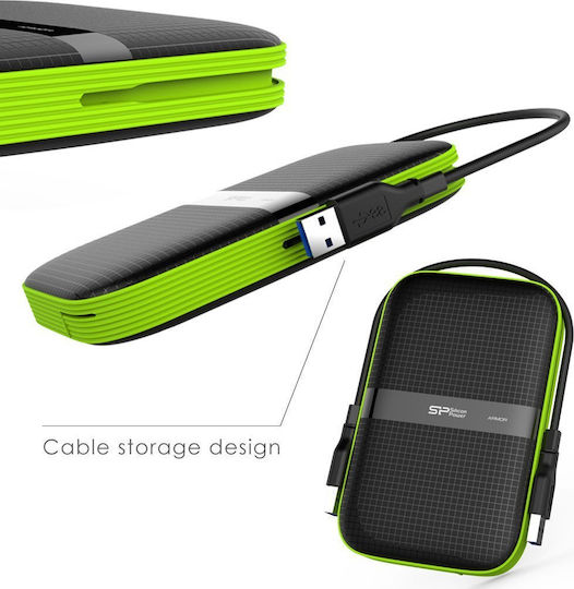 Silicon Power Armor A60 USB 3.1 External 2.5" HDD 1TB Black/Green