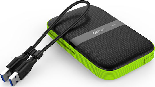 Silicon Power Armor A60 USB 3.1 External 2.5" HDD 2TB Black / Green