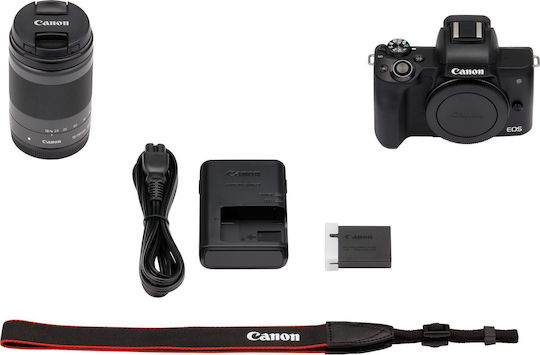 Canon EOS M50 Spiegellose Kameras Kit (EF-M 18-150mm F3.5-6.3 IS STM) Schwarze
