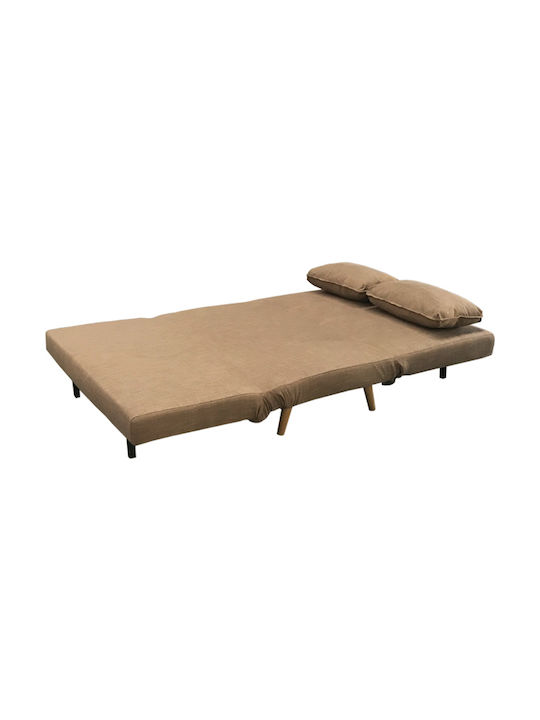 Sara Two-Seater Couch Bed Brown 120x89x88 cm