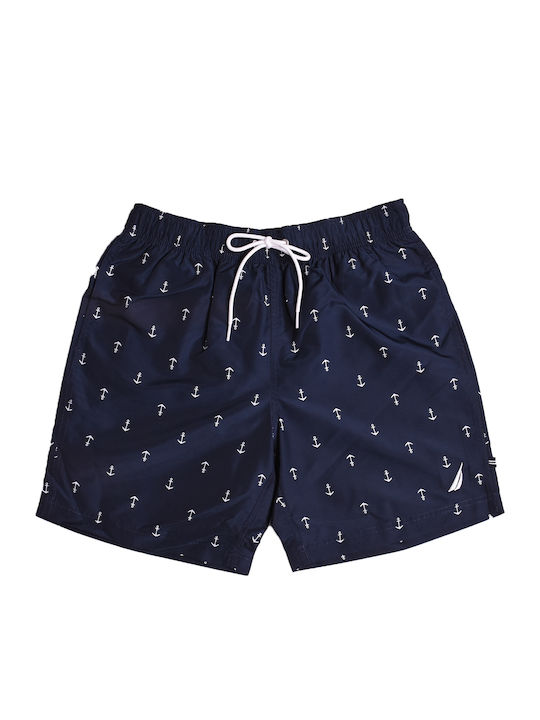 Men's Swimwear Shorts Navy Blue with Patterns