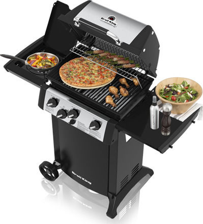 Broil King Gem 330 Ψησταριά Υγραερίου Μαντεμένιας Σχάρας 55x34εκ. με 3 Εστίες 6.9kW και Πλαϊνό Μάτι 2.7kW