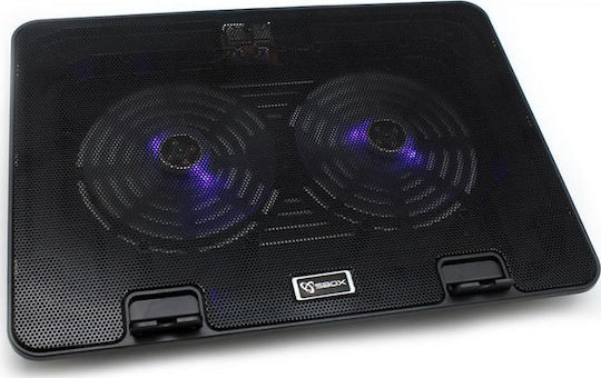 Sbox CP-101 Cooling Pad για Laptop έως 15.6" με 2 Ανεμιστήρες και Φωτισμό