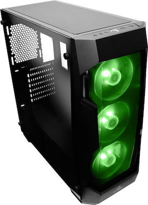 Antec DF500 RGB Геймърско бюро Midi Tower Компютърна кутия със страничен прозорец Черен